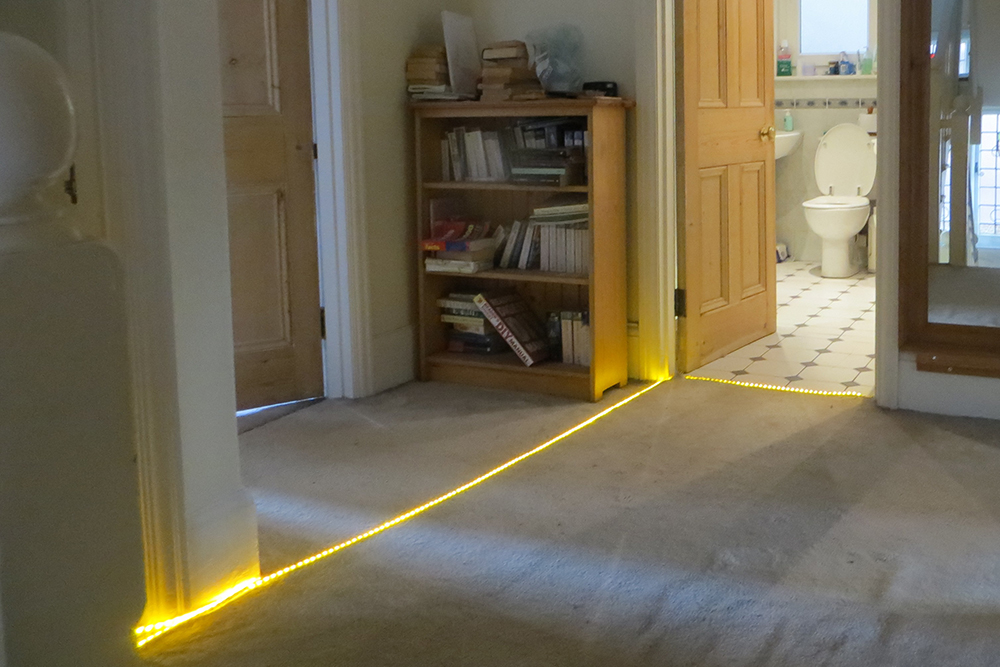 Using lights to guide the way to the&nbsp;bathroom