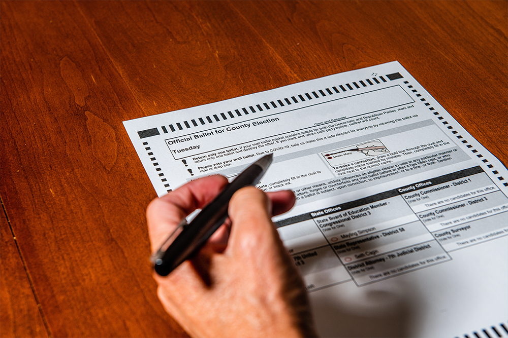 Registering for an absentee ballot to vote from&nbsp;home