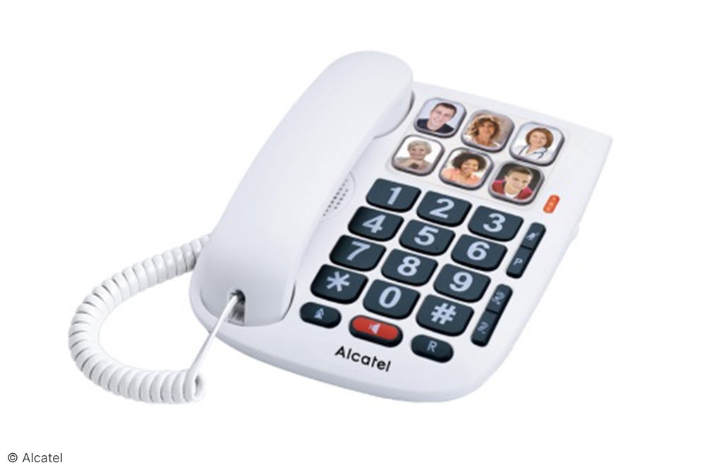 Telephone with photo buttons to choose who to&nbsp;call