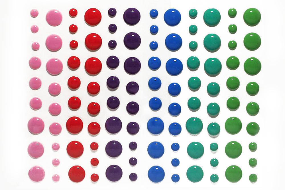 Tactile markers (brightly coloured raised&nbsp;stickers)
